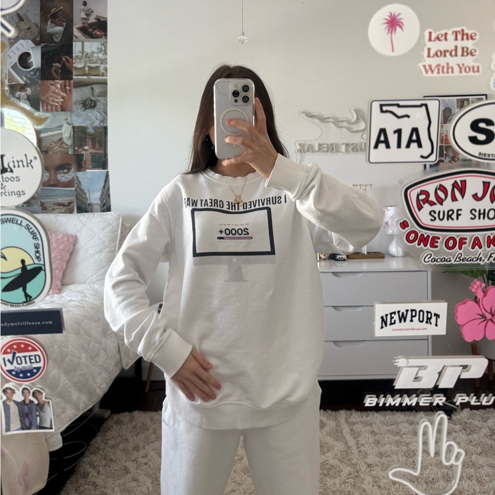 White Taylor Swift Sweatshirt